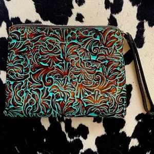 Patricia Nash Tooled Wristlet